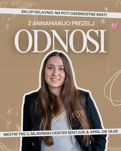 Delavnica Odnosi v sredo, 8. 4., ob 18. uri