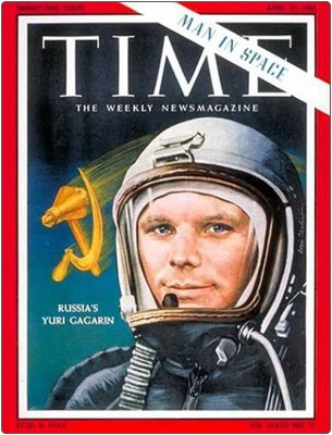 Gagarin na naslovnici ameriške revije Time.
