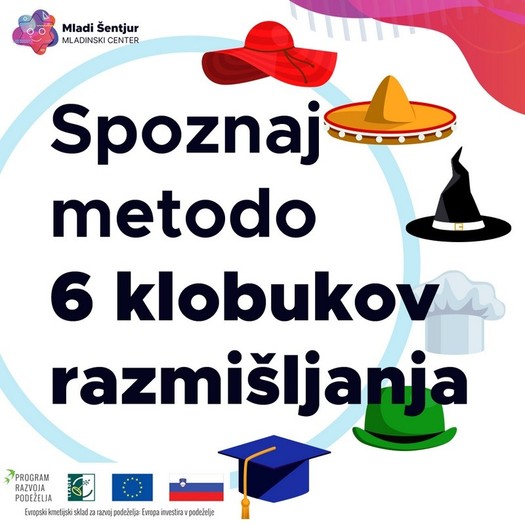 Spoznaj metodo 6 klobukov razmišljanja