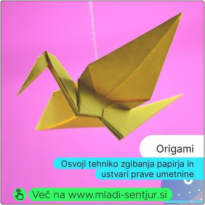 Osvoji tehniko zgibanja papirja - origami.