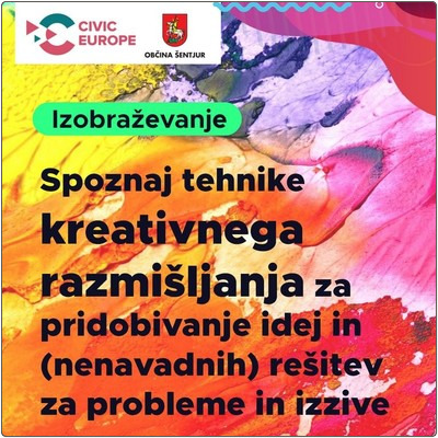 Spoznaj tehnike kreativnega razmišljanja za pridobivanje idej in (nenavadnih) rešitev za probleme in izzive.