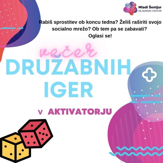 Vabimo na večer družabnih iger v Aktivatorju.