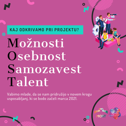 Kaj odkrivamo pri projektu Most? Možnosti, osebnost, samozavest, talent.
