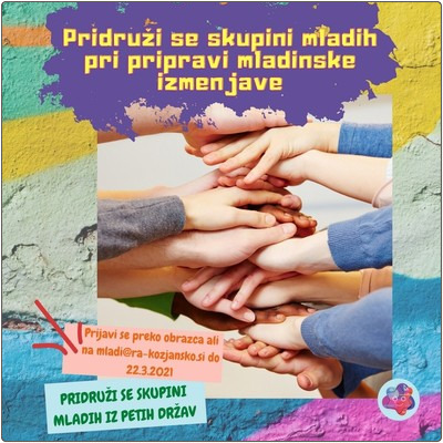Pridruži se skupini mladih pri pripravi mladinske izmenjave