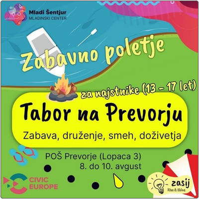 Imej zabavno poletje! Prijavi se na tabor na Prevorju!
