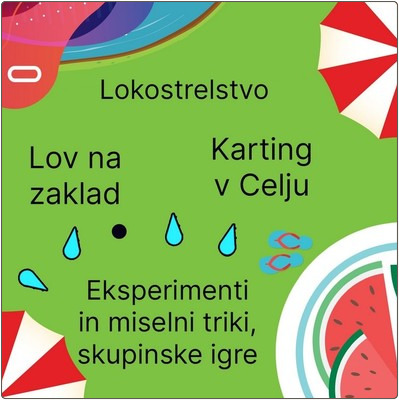 Pridruži se nam na zabavnem in aktivnosti polnem tednu.