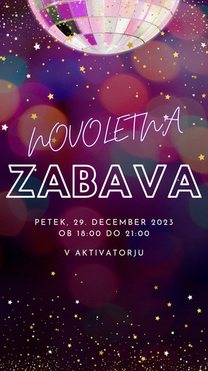 Novoletna zabava 29.12.2023 ob 18:00