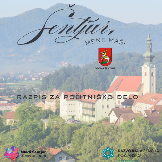 Prijave na razpis Šentjur mene se odprejo 16. 6. 2025  ob 17:00