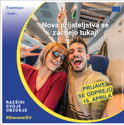 Prijavi se na DiscoverEU in potuj brezplačno.