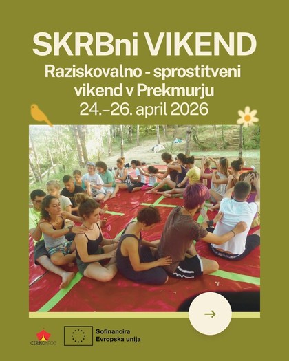 Prijavi se do 7.4. 2026 - Vikend bo potekal od 24-26.4